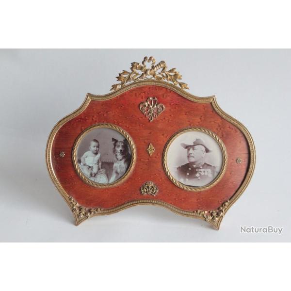 Cadre porte-photo double XIXe si�cle Napol�on III