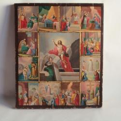 Grande icône orthodoxe Résurrection du Christ 12 grandes fêtes
