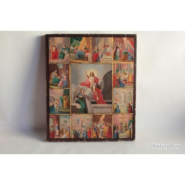 Grande ic�ne orthodoxe R�surrection du Christ 12 grandes f�tes