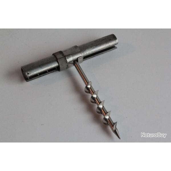 Ancien tire-bouchon de poche vis d'Archim�de brevet Suisse Burkhalter