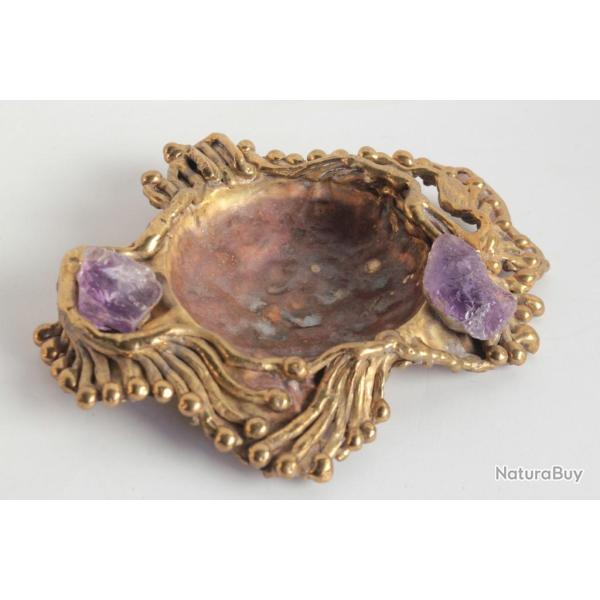 Cendrier design brutaliste Am�thyste