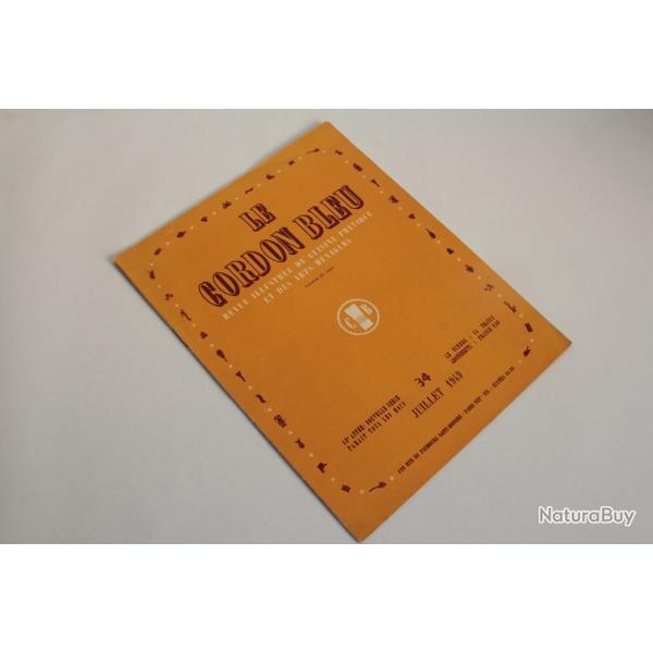Le Cordon Bleu Revue illustr�e cuisine n�34 ann�e 1949