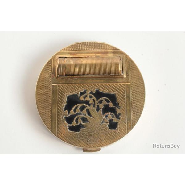 Ancien poudrier rouge � l�vres Art D�co