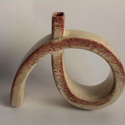 Vase sculpture céramique Roberto Rigon Bertoncello 884 Italie 1960/70