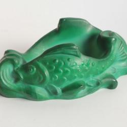 Cendrier verre malachite Poissons Ingrid Bohème Art déco