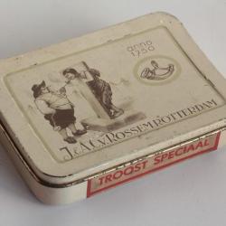 Boîte à tabac tôle lithographiée J.&A.C.V. Rossem Rotterdam