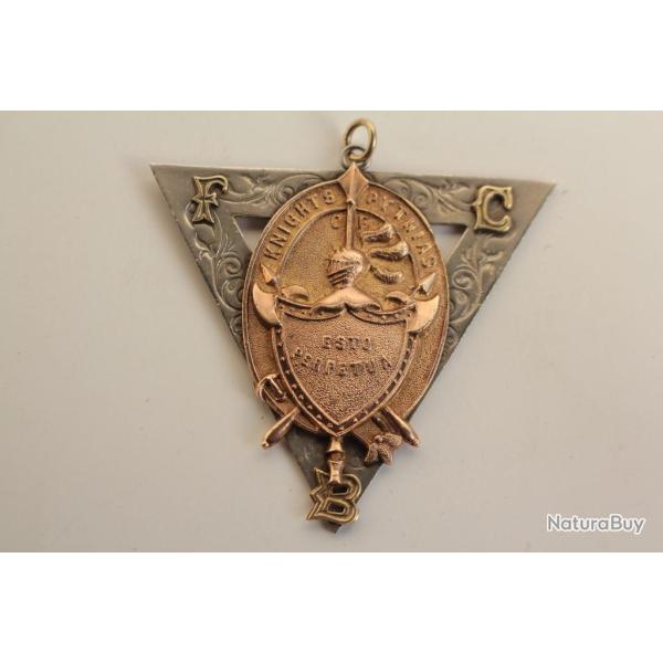 M�daille Franc-ma�on Knights of Pythias