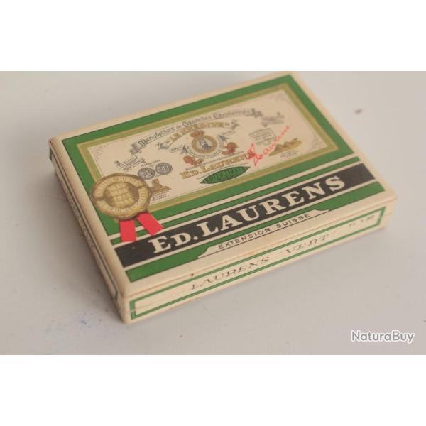 Bo�te � cigarettes carton Ed. Laurens Vert Jubil� extension Suisse