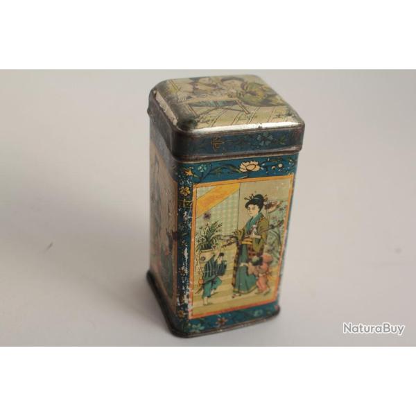 Petite Bo�te � th� t�le lithographi�e Japonaises