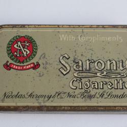 Petite Boîte à Cigarettes tôle Nicolas Sarony Londres