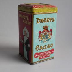 Boîte chocolats tôle lithographiée Cacao Droste