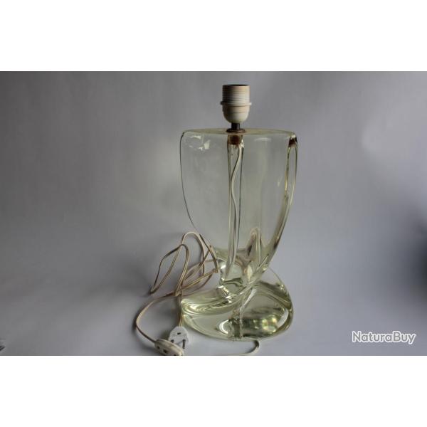SEVRES Pied de lampe cristal jaune