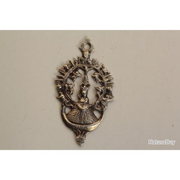 Ancien pendentif M�daille religieuse argent