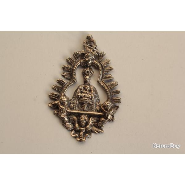 Pendentif argent Vierge � l'enfant Espagne XVIIIe si�cle