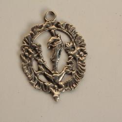 Ancien pendentif Médaille religieuse argent