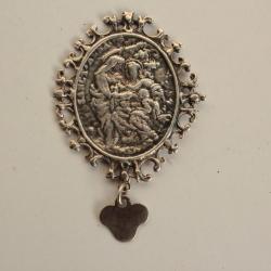 M&eacute;daille de bapt&ecirc;me argent Sainte Anne 1813 XIXe si&egrave;cle