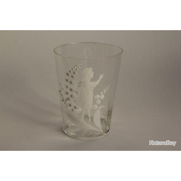 Verre cristal Mary Gregory