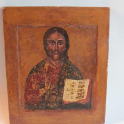 Ancienne Icône orthodoxe russe Christ Pantocrator