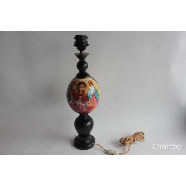 Pied de lampe oeuf d'autruche Icne Russe