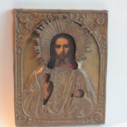 Icône orthodoxe Russe Le Christ Pantocrator XIXe siècle