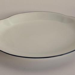 Plat de service porcelaine Limoges Haviland Filet bleu