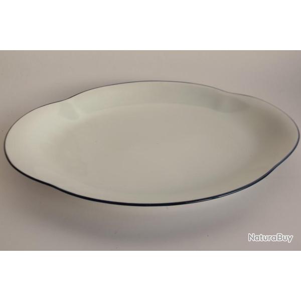 Plat de service porcelaine Limoges Haviland Filet bleu