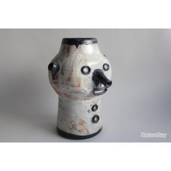 Vase anthropomorphe c�ramique �maill�e