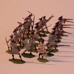 Soldats plats d'étain OKI 2432 Infanterie française Mousquetaires 1760