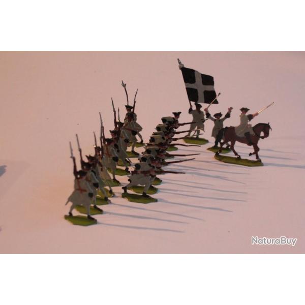 Soldats plats d'�tain OKI 2428 Infanterie fran�aise Fusiliers 1760