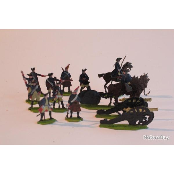Soldats plats d'�tain OKI 1437 Artillerie prusse 1760