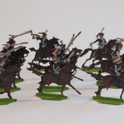 Soldats plats d'étain OKI 1416 Cavalerie Prusse Hussards 1760