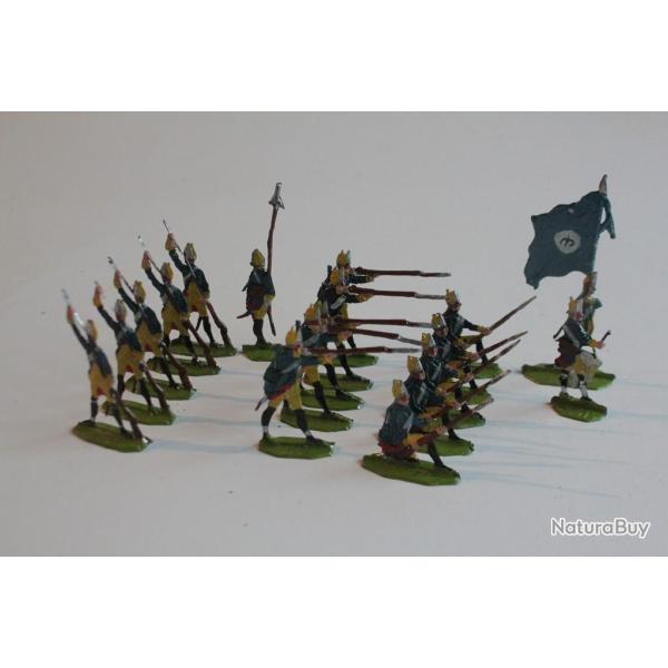 Soldats plats d'�tain OKI 471 Mousquetaires prussiens  1760