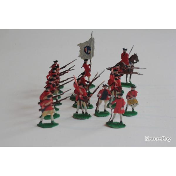 Soldats plats d'�tain OKI 436 Mousquetaires prussiens Corps franc Grenadiers 1760