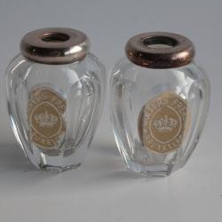 Paire petits vases cristal et argent Wolfers Frères Bruxelles