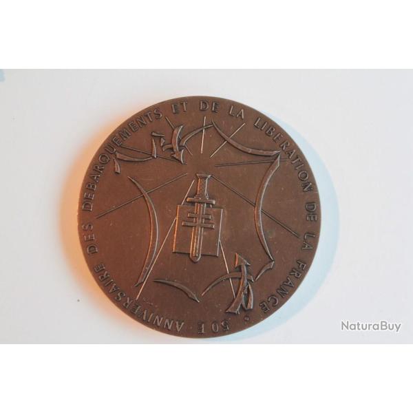 M�daille 50e anniversaire D�barquements Lib�ration France