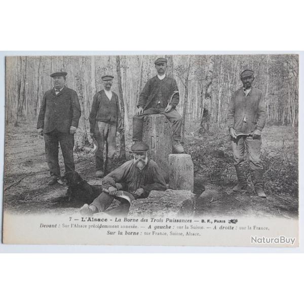 CPA Alsace la borne des trois Puissances