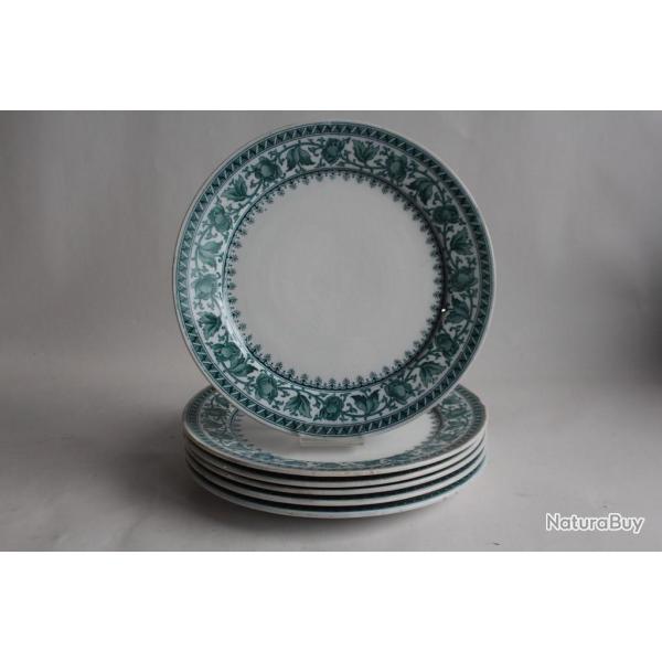 6 Assiettes � dessert fa�ence Syra Sarreguemines