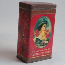 Boîte chocolat cacao tôle lithographiée Gérard Bensdorp