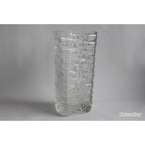 Vase verre tch�que Lila Frantisek Peceny Sklo Union 1970