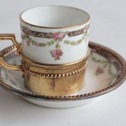 Tasse porcelaine et vermeil