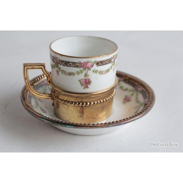 Tasse porcelaine et vermeil