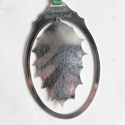 CHRISTOFLE Décoration Noël 1984 Holly Leaf Feuille de houx