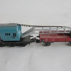 MARKLIN 4611 Wagon grue et wagon plateau HO