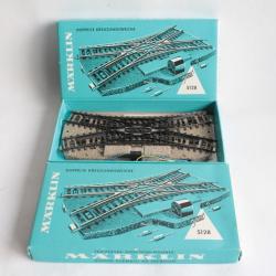 MARKLIN 2 X 5128 Traversée-jonction-double HO