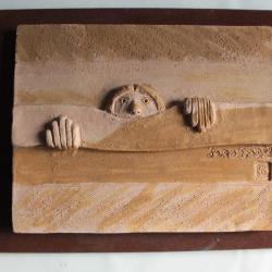 Sara ENGEL Sculpture murale La curieuse Art contemporain