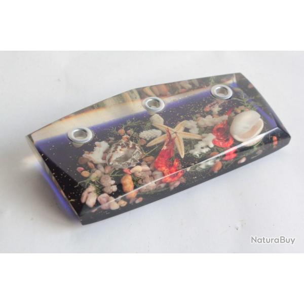 Porte-stylo R�sine inclusion coquillages crustac�s Mer