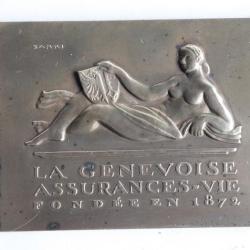 Médaille SARKI La Genevoise Assurances-vie Pochon Genève Suisse Art déco