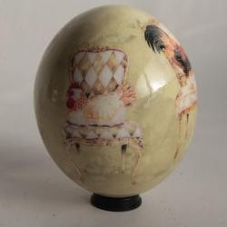 OEuf d'autruche Poules Coq