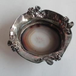 Vide-poche agate et argent