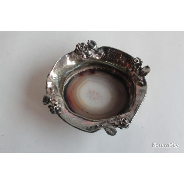 Vide-poche agate et argent